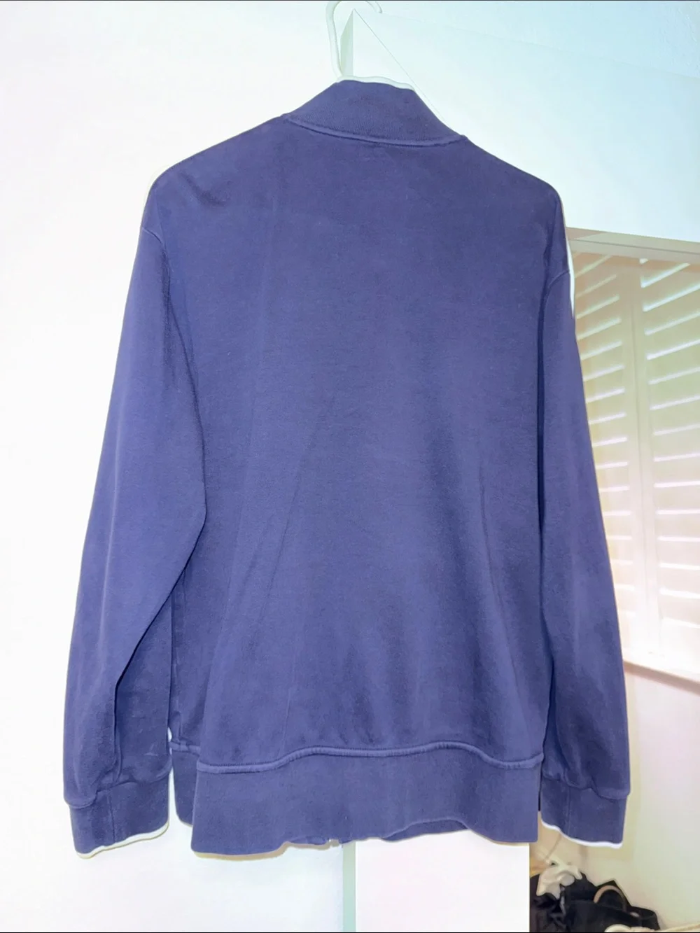Polo by Ralph Lauren Navy Zip-Up Track Jacket with White Stripes and Red Pony